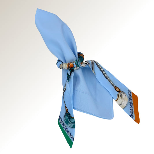Sky blue twilly ring.