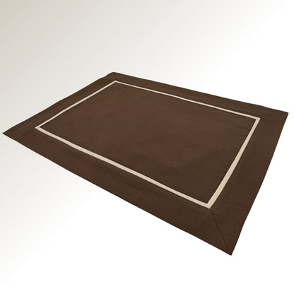 Brown beige classic placemat.