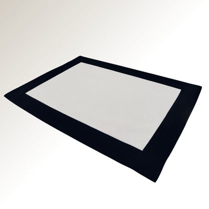 B&W signature placemat.