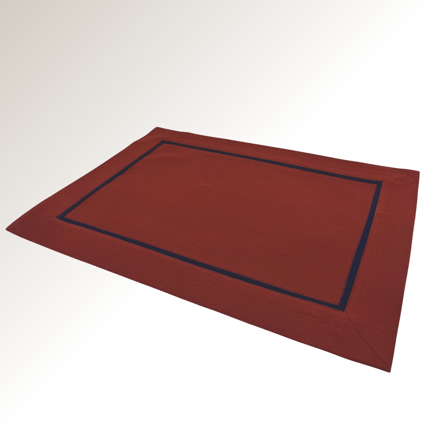 Burgundy and navy classic placemats.
