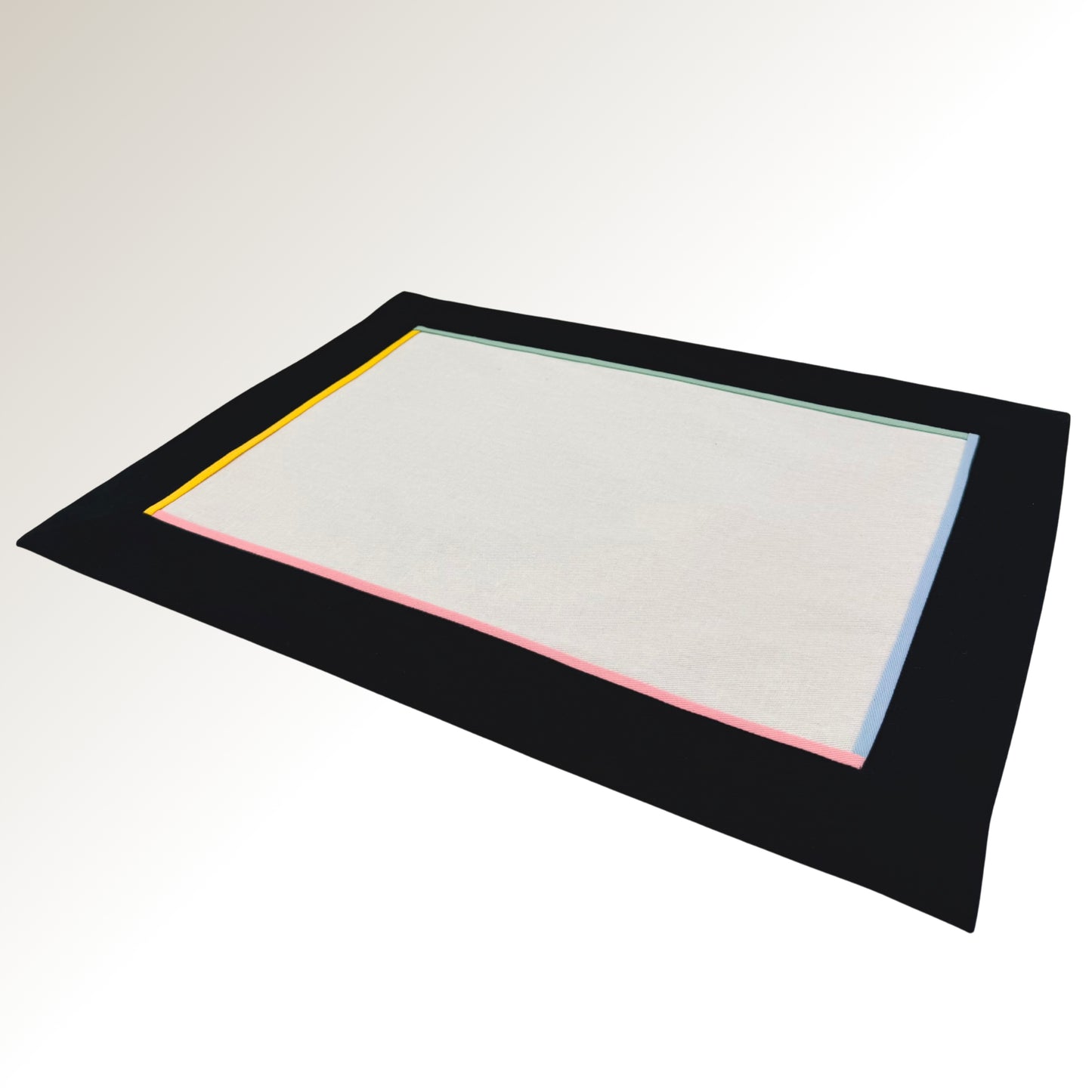 Black rainbow classic placemats.