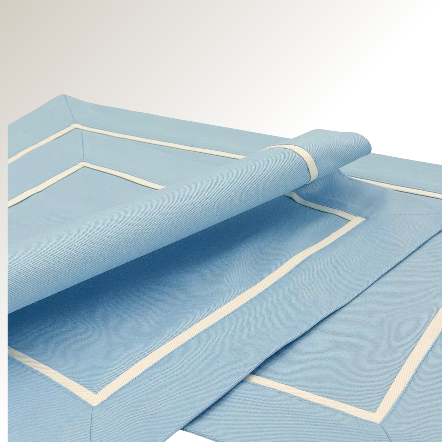 Sky blue classic placemats.