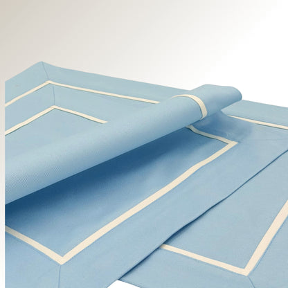 Sky blue classic placemats.