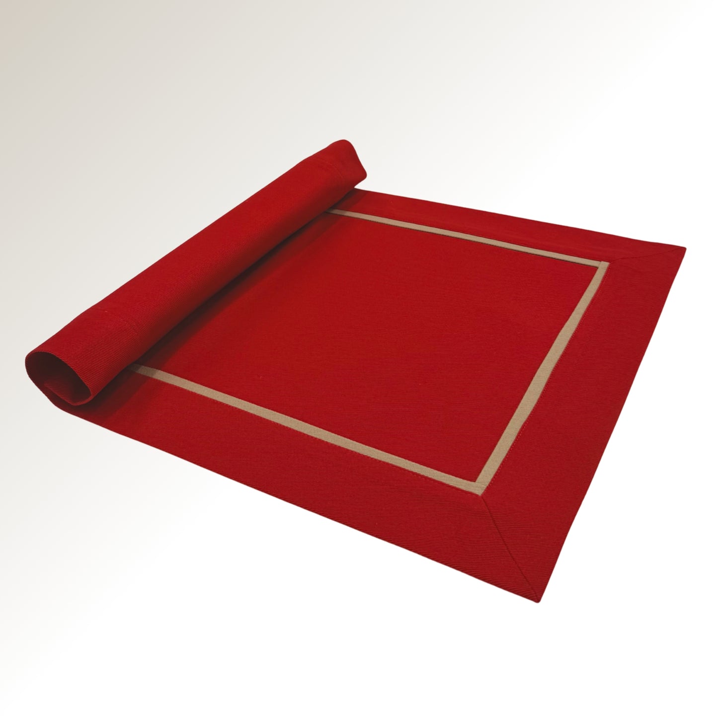 Red classic placemats.