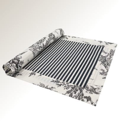 B&W toile signature placemat.