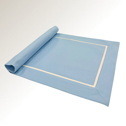 Sky blue classic placemats.