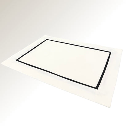 White and black classic placemats.