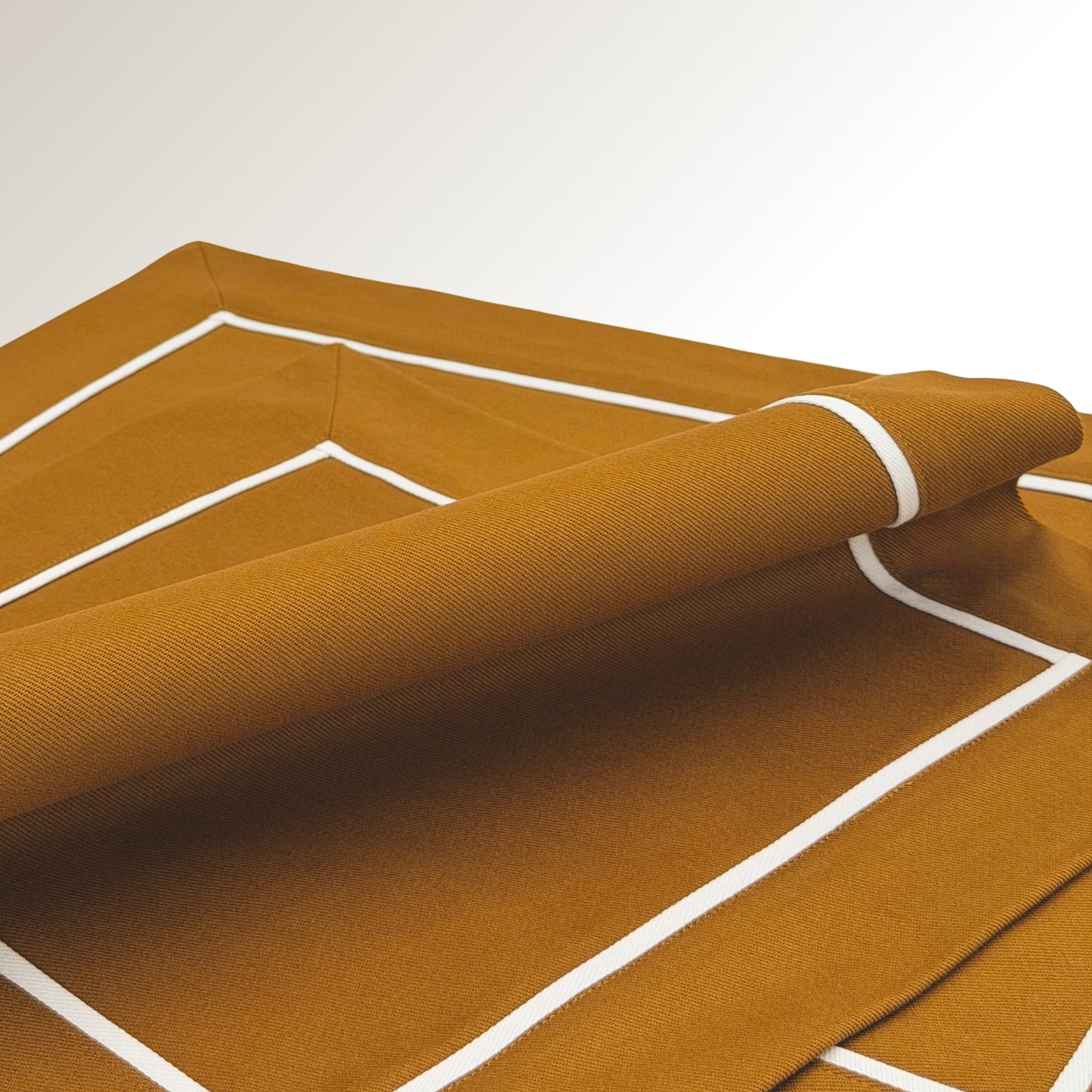 Caramel white classic placemats.