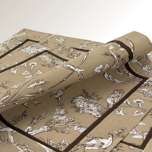 Brown garden classic placemats.