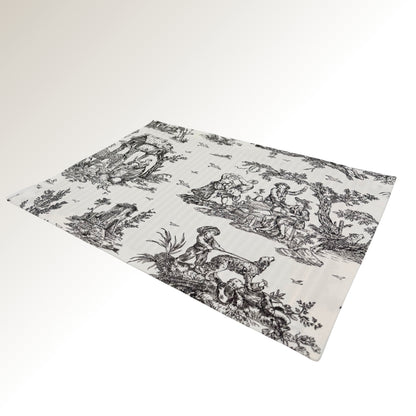B&W toile signature placemat.