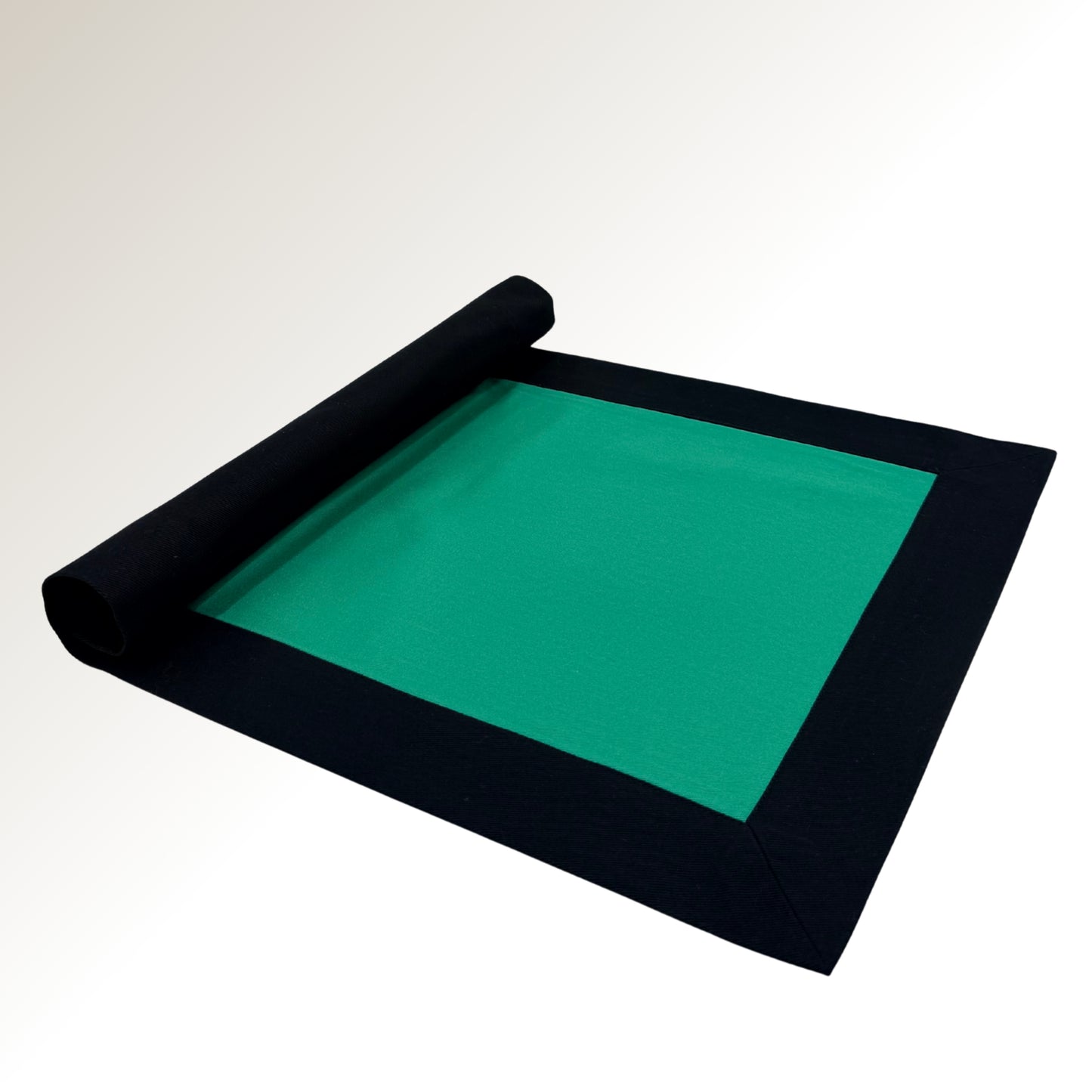 Black and emerald signature placemat.