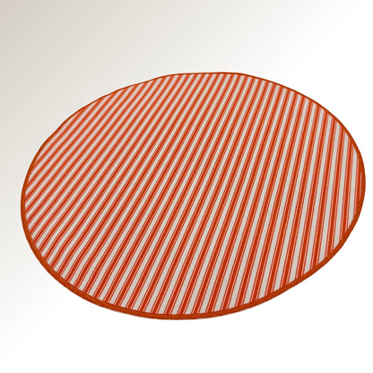 Orange toile placemats.