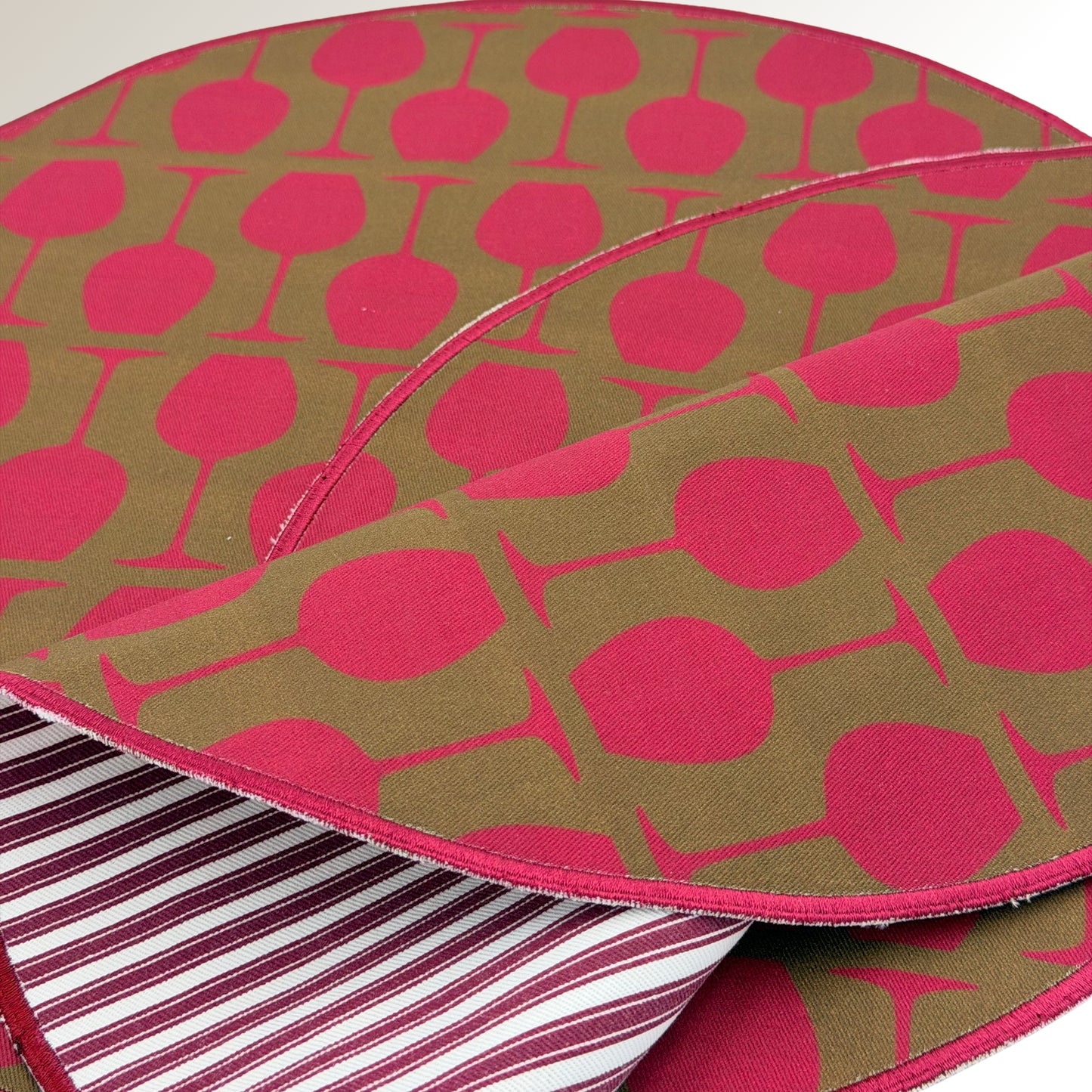 Glass of wine placemats
