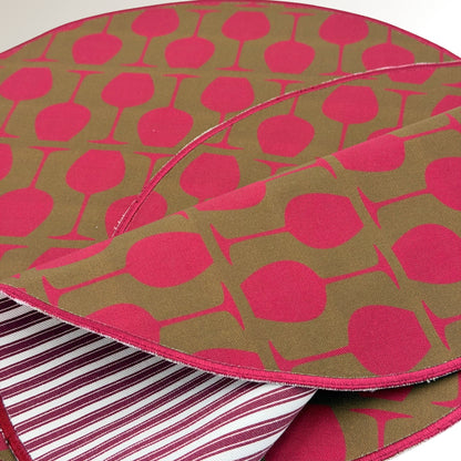 Glass of wine placemats