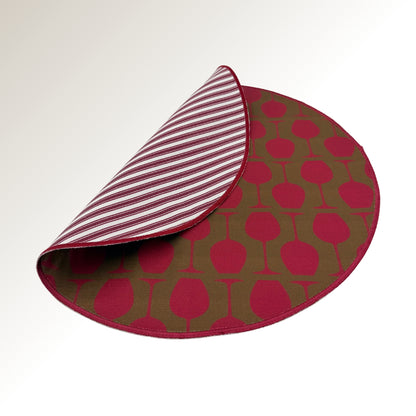 Glass of wine placemats