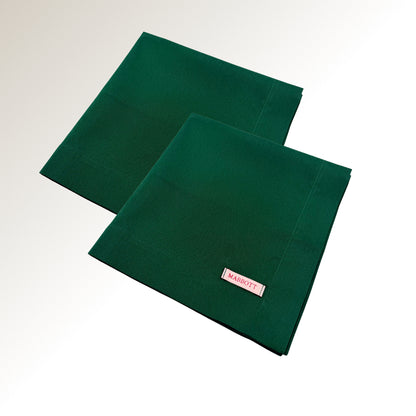 Dark green napkin.