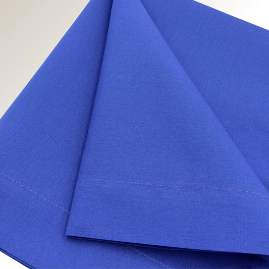 Royal blue napkin.