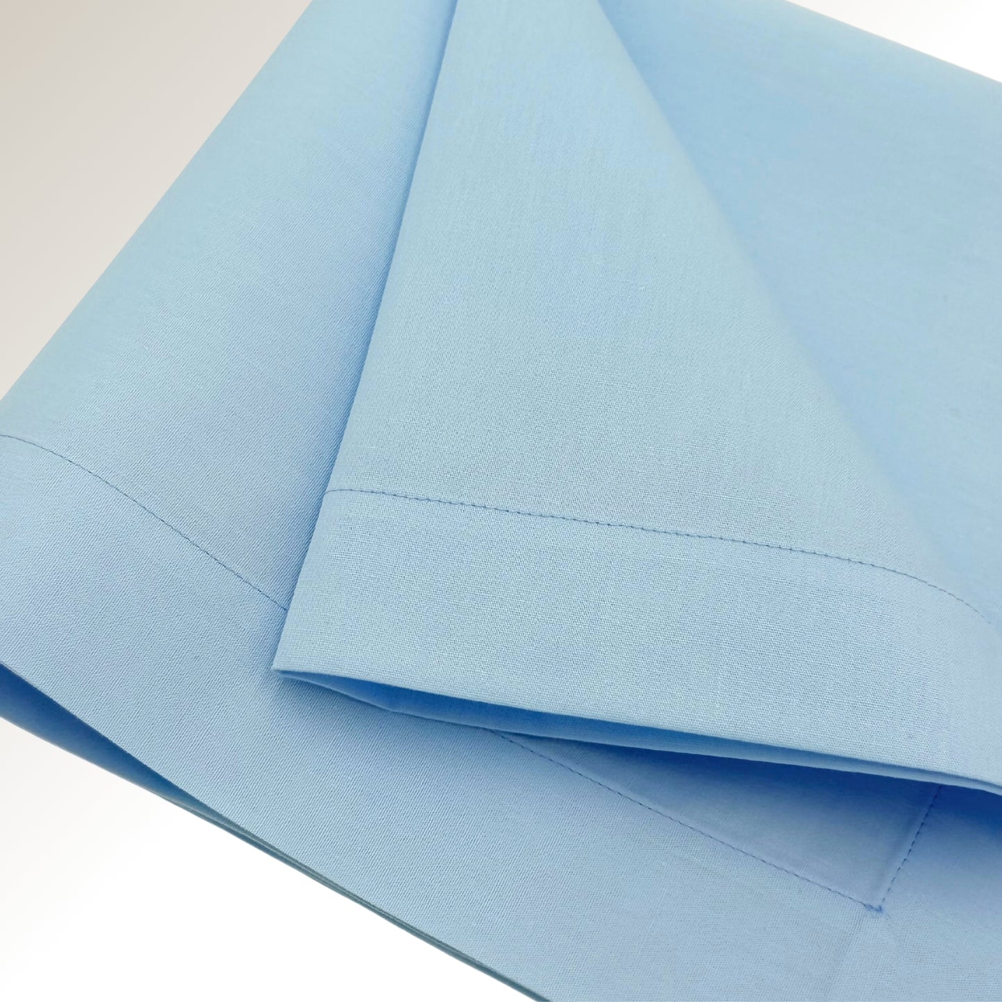 Sky blue napkin.