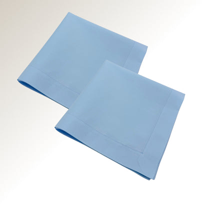 Sky blue napkin.